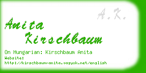 anita kirschbaum business card